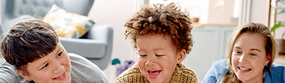 Boy smiling in daycare