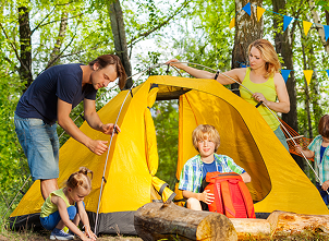 Camping activity in preschool